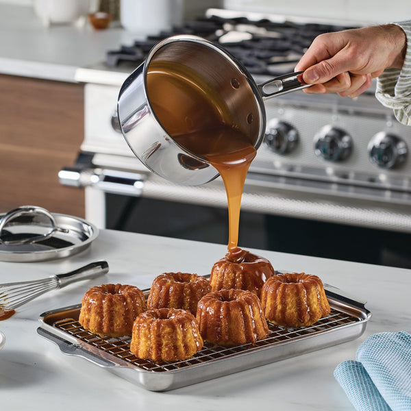 Hestan ProBond® Luxe 4-Piece Polished Clad Stainless Steel Saucepan Set, 1.5qt. & 3qt. (1370494)