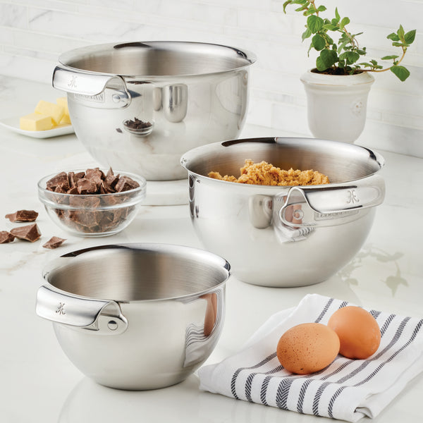 Hestan Provisions 3-Piece Stainless Steel Mixing Bowl Set (48696)