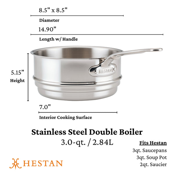 Hestan Provisions 3-Quart Stainless Steel Double Boiler Insert (71052)