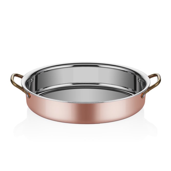 ABM Multi Metal Copper Oval Deep Dish 28x21x6CM (A 101OC 28) - iFoodservice Online