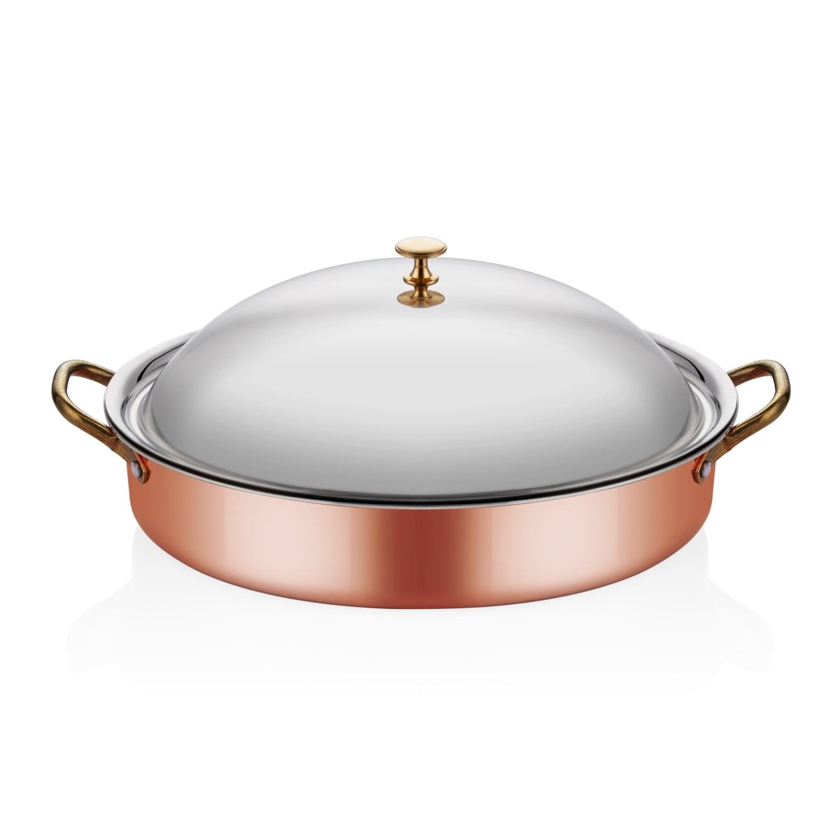 ABM Multi Metal Copper Oval Deep Dish 28x21x6CM (A 101OC 28K) - iFoodservice Online