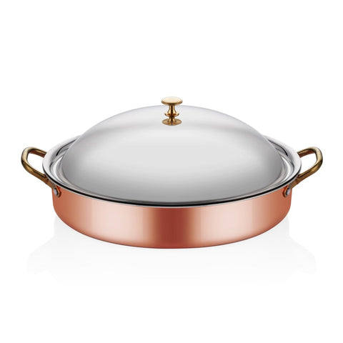 ABM Multi Metal Copper Oval Deep Dish 28x21x6CM (A 101OC 28K) - iFoodservice Online