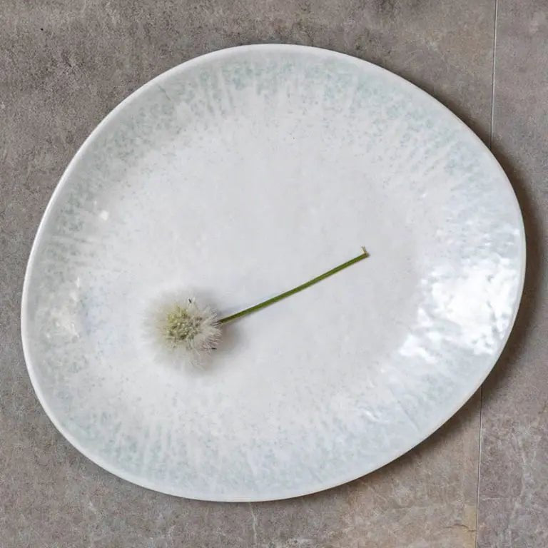 Adrier Bruma White Oval Plate - 26.8 X 22.8 Cm X 3 Cm Height (OP2622 - BRU) - iFoodservice Online