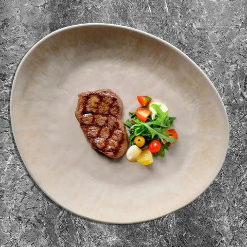 Adrier Ginger Yellow Oval plate - 26.8 x 22.8 cm x 3 cm height (OP2622 - GINI) - iFoodservice Online