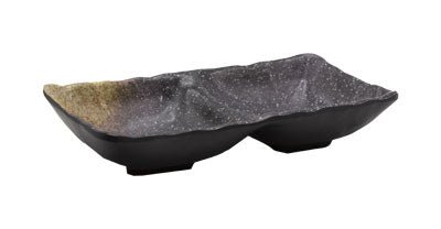 Adrier Lava Rectangular Bowl 2 Compartments - 17 X 8.5 X 3.5 Cm (SRCTB17085 - LAV) - iFoodservice Online