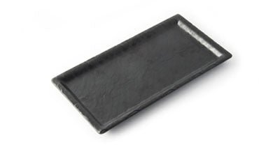 Adrier Matte Black Medium Wave rectangular Plate - 28 X 14 X 16 Cm (RCTP2814 - MBK) - iFoodservice Online