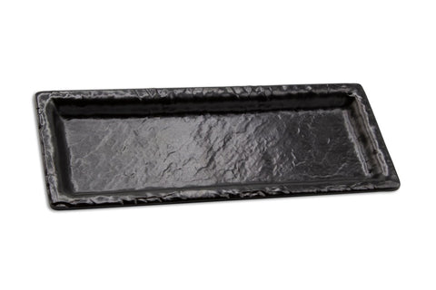 Adrier Matte Black Small Rectangular Plate - 24 X 10 X 2 Cm (RCTP2410 - MBK) - iFoodservice Online