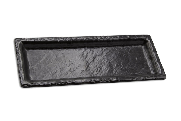 Adrier Matte Black Small Rectangular Plate - 24 X 10 X 2 Cm (RCTP2410 - MBK) - iFoodservice Online