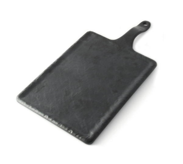 Adrier Matte Black Small Rectangular Platter - 25 X 18 Cm + 12 Cm Handle (RCTPH2518 - MBK) - iFoodservice Online