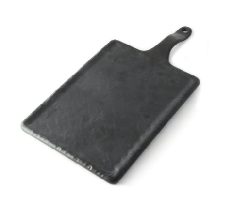 Adrier Matte Black Small Rectangular Platter - 25 X 18 Cm + 12 Cm Handle (RCTPH2518 - MBK) - iFoodservice Online