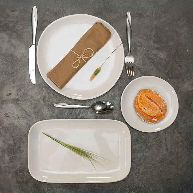 Adrier Pure White Rectangular plate - 30.3 x 18.9 cm x 3 cm height (MORP3019 - WHT) - iFoodservice Online
