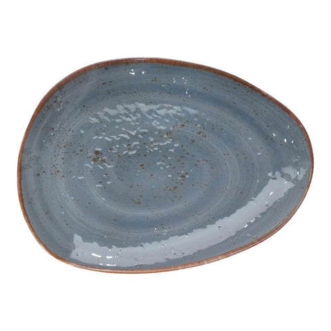 Adrier Salsa Summer Blue Egg shapped plate - 36 x 26 cm (68 - ESP3626 - BLUSLS) - iFoodservice Online