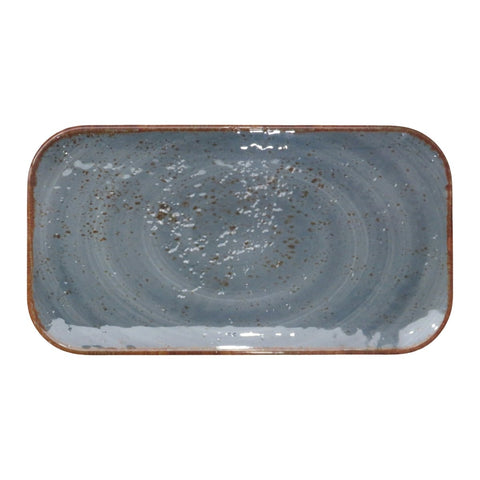 Adrier Salsa Summer Blue Rectangular plate - 32.5 x 17.5 cm (68 - GNMP13 - BLUSLS) - iFoodservice Online