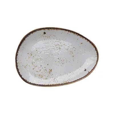 Adrier Salsa Winter White Egg shapped plate - 36 x 26 cm (68 - ESP3626 - WHTSLS) - iFoodservice Online