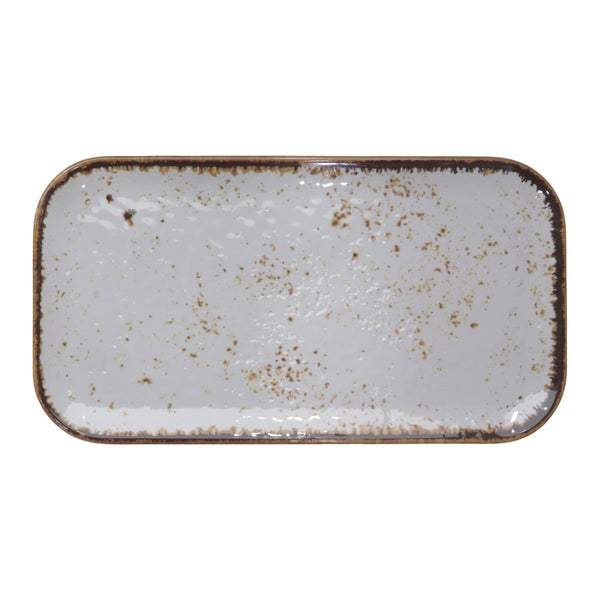 Adrier Salsa Winter White Rectangular plate - 32.5 x 17.5 cm (68 - GNMP13 - WHTSLS) - iFoodservice Online