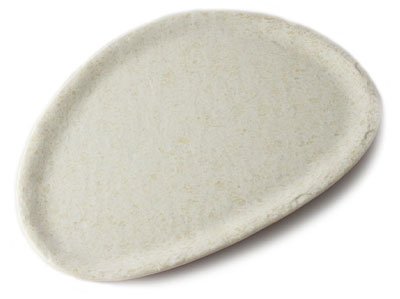 Adrier White Marble Large Oval Plate - 35 X 25 X 1.5 Cm (ESP3525 - MWH) - iFoodservice Online