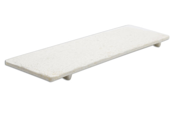 Adrier White Marble Small Flat Rectangular Tray - 31 X 10 X 2 Cm (RCTP3110 - MWH) - iFoodservice Online