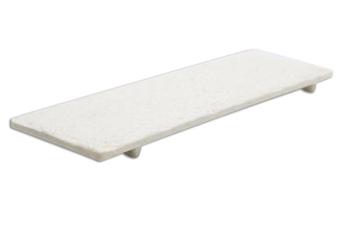 Adrier White Marble Small Flat Rectangular Tray - 31 X 10 X 2 Cm (RCTP3110 - MWH) - iFoodservice Online