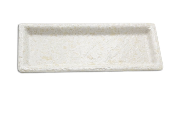 Adrier White Marble Small Rectangular Plate - 24 X 10 X 2 Cm (RCTP2410 - MWH) - iFoodservice Online