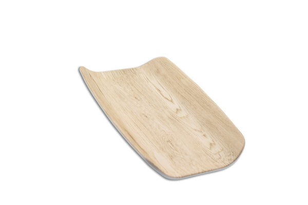 Adrier Wood/White Large Rectangular Tray With Curved Edges GN 1/2 - 53 X 16 X 4 Cm (TTWT5316 - WW) - iFoodservice Online