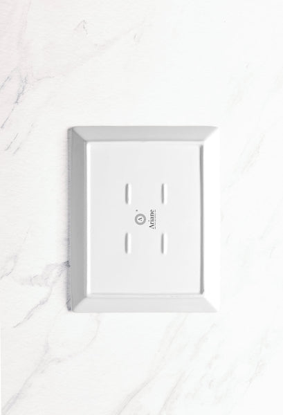 Ariane 10 3/7" x 8 1/2" White Panorama Porcelain Rectangle Plate - 6/Case (ARRARN000011027) - iFoodservice Online