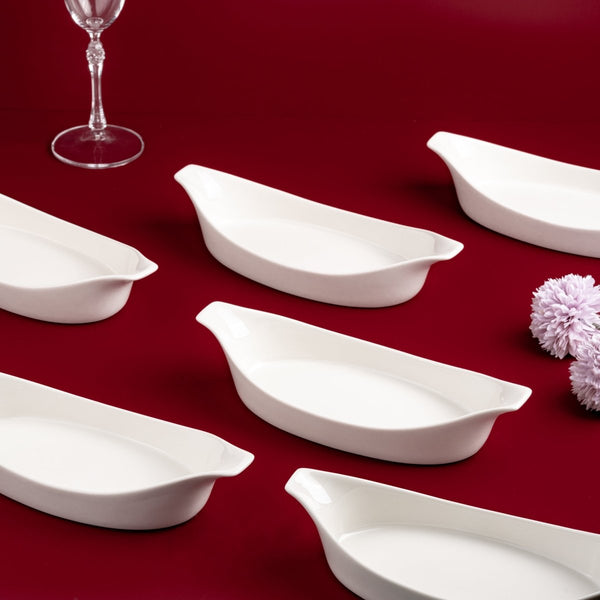 Ariane 10" x 4" Prime - Warm White Porcelain Pie Dish - 6/Case (APRARN000089025) - iFoodservice Online