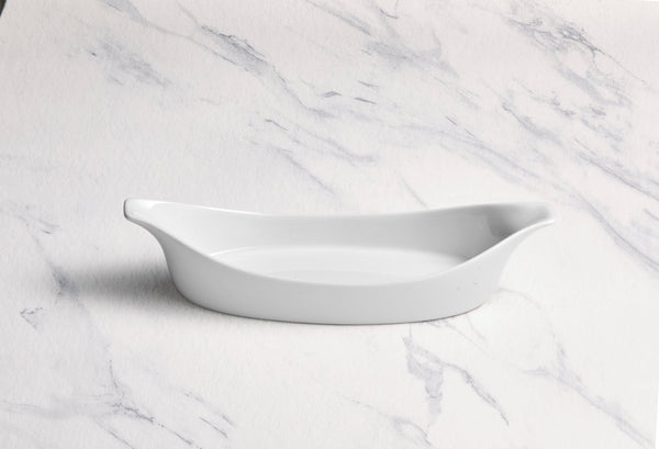 Ariane 10" x 4" Prime - Warm White Porcelain Pie Dish - 6/Case (APRARN000089025) - iFoodservice Online
