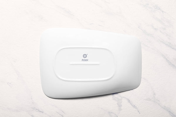 Ariane 11 3/7" x 6 1/9" Vital Rectangle - Warm White Porcelain Rectangle Plate - 6/Case (AVRARN000011029) - iFoodservice Online