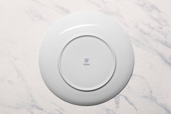 Ariane 12 1/5" Vital Coupe - Warm White Porcelain Elevated Plate - 6/Case (AVCARN000111031) - iFoodservice Online