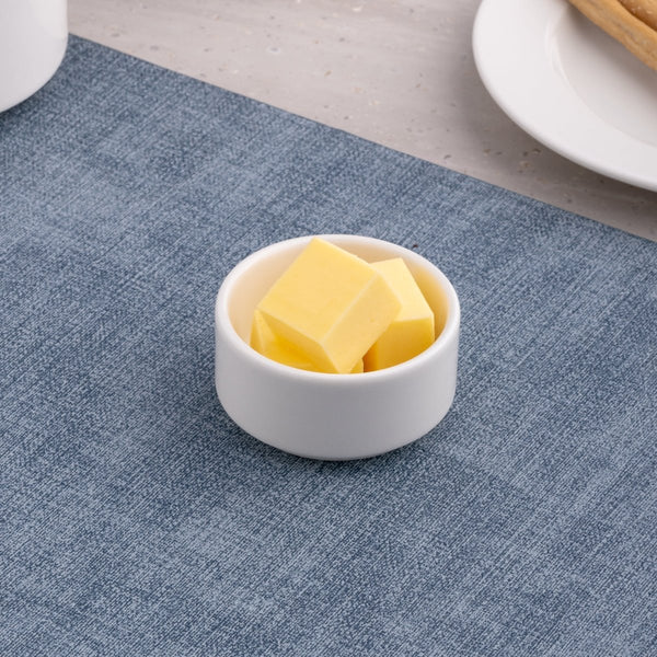 Ariane 2 3/4" Prime - Warm White Porcelain Butter Ramekin - 12/Case (APRARN000075001) - iFoodservice Online