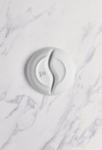 Ariane 4" Prime - Warm White Porcelain Ying Yang - 12/Case (APRARN000085010) - iFoodservice Online