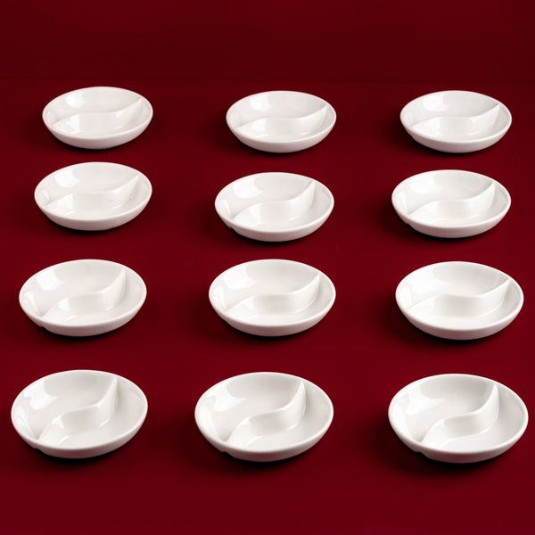 Ariane 4" Prime - Warm White Porcelain Ying Yang - 12/Case (APRARN000085010) - iFoodservice Online