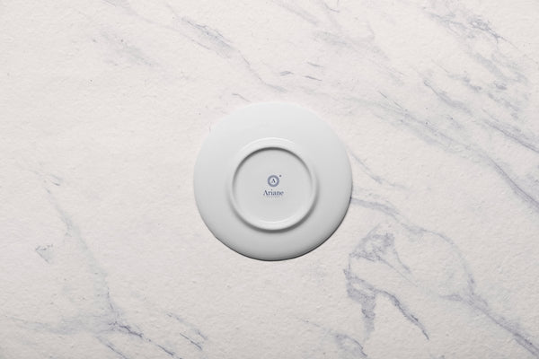 Ariane 5 1/8" Vital Coupe - Warm White Porcelain Coupe Elevated Espresso Saucer - 12/Case (AVCARN000014013) - iFoodservice Online