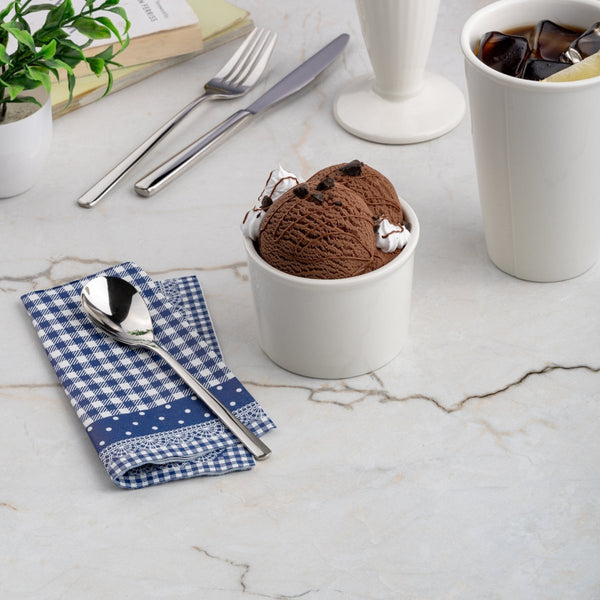 Ariane 5 2/5 Oz Slow Fast - Warm White Porcelain Ice Cream Cup - 6/Case (AOTARN000042016) - iFoodservice Online