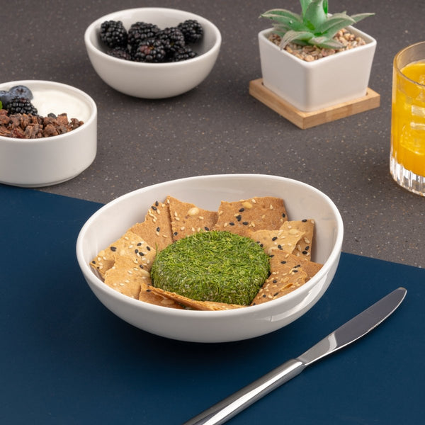 Ariane 6 2/7" Vital Coupe - Warm White Porcelain Coupe Bowl - 8/Case (AVCARN000022016) - iFoodservice Online