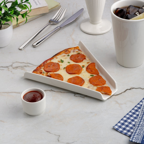 Ariane 6 8/9'' x 1 2/3'' x 7 2/5'' Slow Fast - Warm White Porcelain Hot Dog Holder - 12/Case (AOTARN000013018) - iFoodservice Online