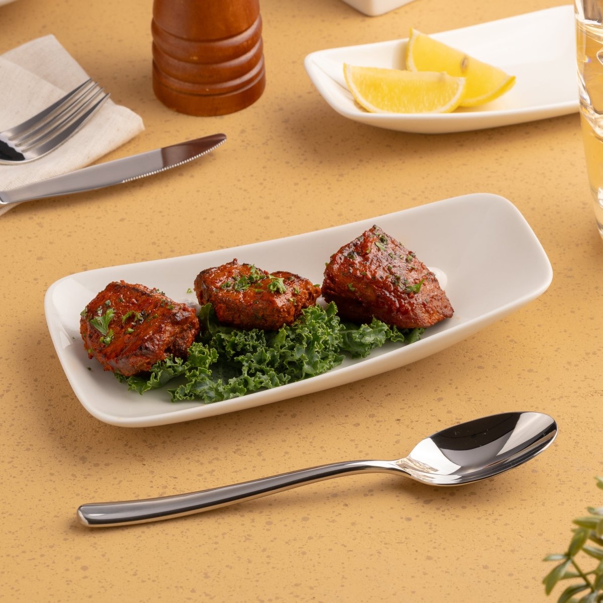 Ariane 7 2/3" x 4" Vital Rectangle - Warm White Porcelain Plate - 12/Case (AVRARN000011020) - iFoodservice Online