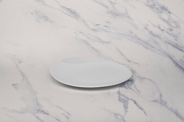 Ariane 7" Vital Coupe - Warm White Porcelain Coupe Elevated Plate - 12/Case (AVCARN000111018) - iFoodservice Online