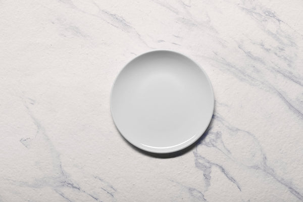 Ariane 7" Vital Coupe - Warm White Porcelain Coupe Elevated Plate - 12/Case (AVCARN000111018) - iFoodservice Online