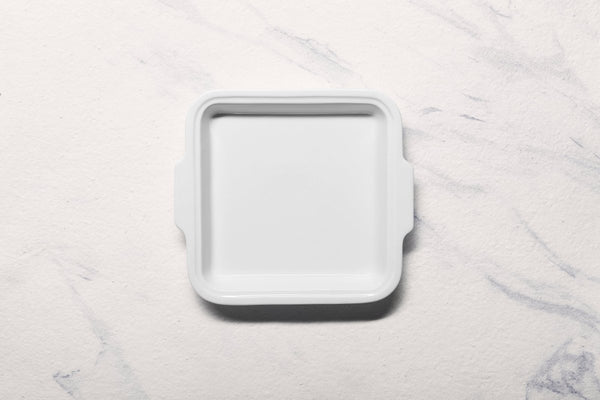 Ariane 8 2/3'' x 7 7/8'' Slow Fast - Warm White Porcelain Burger Plate - 3/Case (AOTARN000011022) - iFoodservice Online