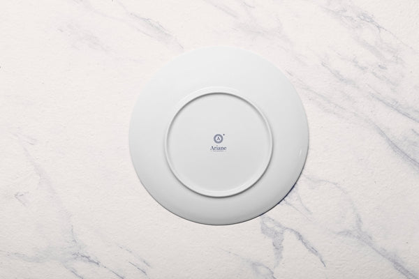 Ariane 9 4/9" Vital Coupe - Warm White Porcelain Coupe Elevated Plate - 12/Case (AVCARN000111024) - iFoodservice Online