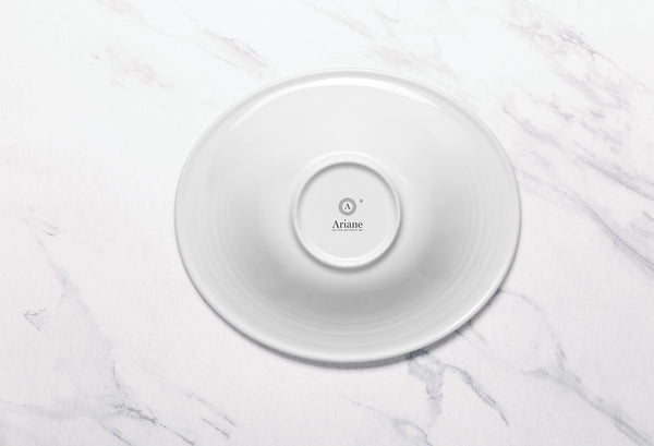 Ariane Artisan 11 3/7" Twister Mokka Brown Porcelain Wide Rim Bowl - 6/Case (AARARN263022029) - iFoodservice Online