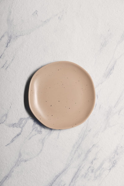 Ariane Earth 10 5/8" Earth - Dark Sand Dots Porcelain Flate Plate - 6/Case (AERARN512011027) - iFoodservice Online