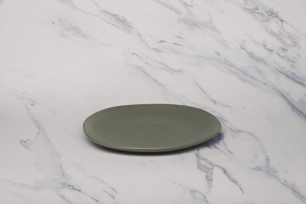 Ariane Earth 10 5/8" Earth - Mist Green Dots Porcelain Flate Plate - 6/Case (AERARN511011027) - iFoodservice Online