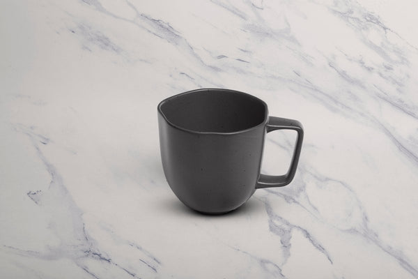 Ariane Earth 11 5/6 Oz Earth - Charcoal Grey Dots Porcelain Mug - 6/Case (AERARN510054035) - iFoodservice Online