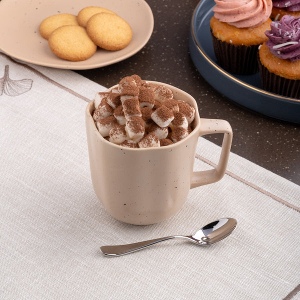 Ariane Earth 11 5/6 Oz Earth - Dark Sand Dots Porcelain Mug - 6/Case (AERARN512054035) - iFoodservice Online