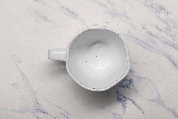 Ariane Earth 11 5/6 Oz Earth - Linen Dotts White Porcelain Mug - 6/Case (AERARN508054035) - iFoodservice Online