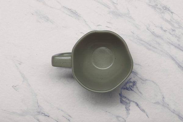 Ariane Earth 11 5/6 Oz Earth - Mist Green Dots Porcelain Mug - 6/Case (AERARN511054035) - iFoodservice Online