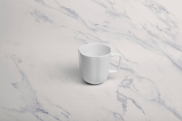 Ariane Earth 11 5/6 Oz Earth - Warm White Porcelain Mug - 6/Case (AERARN000054035) - iFoodservice Online