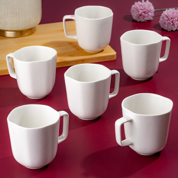 Ariane Earth 11 5/6 Oz Earth - Warm White Porcelain Mug - 6/Case (AERARN000054035) - iFoodservice Online